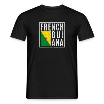 Französisch-Guayana - Männer T-Shirt - Schwarz - Vorne - AI Model Male 178 light (178cm)