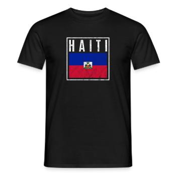 Haiti - Männer T-Shirt - Schwarz - Vorne - AI Model Male 178 light (178cm)