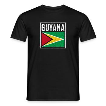 Guyana - T-shirt homme - noir - Devant - AI Model Male 178 light (178cm)