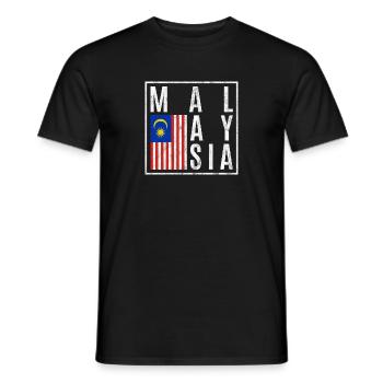 Malaisie - T-shirt homme - noir - Devant - AI Model Male 178 light (178cm)