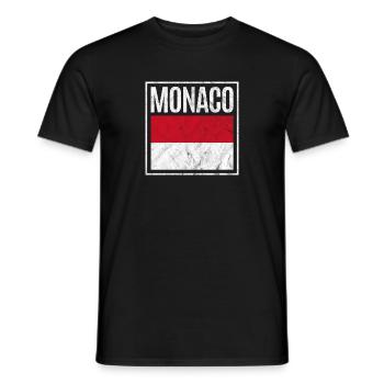 Monaco - Männer T-Shirt - Schwarz - Vorne - AI Model Male 178 light (178cm)