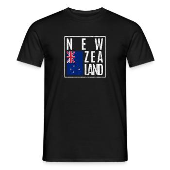 Nouvelle-Zélande - T-shirt homme - noir - Devant - AI Model Male 178 light (178cm)