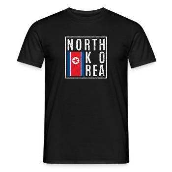 Nordkorea - Männer T-Shirt - Schwarz - Vorne - AI Model Male 178 light (178cm)