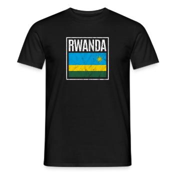 Ruanda - Männer T-Shirt - Schwarz - Vorne - AI Model Male 178 light (178cm)