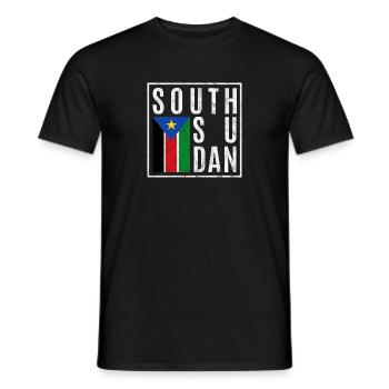 South Sudan - Men's T-Shirt - black - Front - AI Model Male 178 light (178cm)