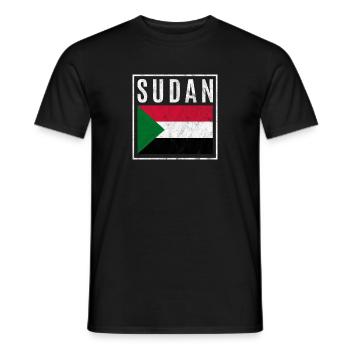 Sudan - Men's T-Shirt - black - Front - AI Model Male 178 light (178cm)