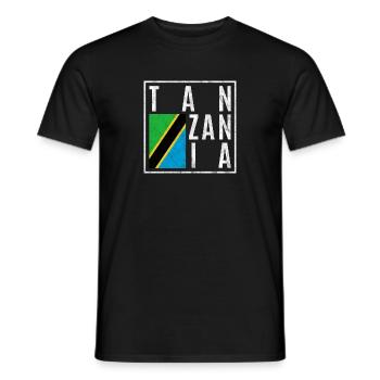 Tansania - Männer T-Shirt - Schwarz - Vorne - AI Model Male 178 light (178cm)
