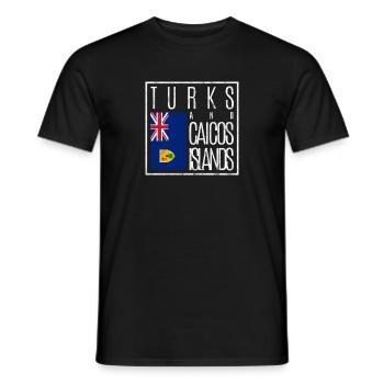 Turks- und Caicosinseln - Männer T-Shirt - Schwarz - Vorne - AI Model Male 178 light (178cm)