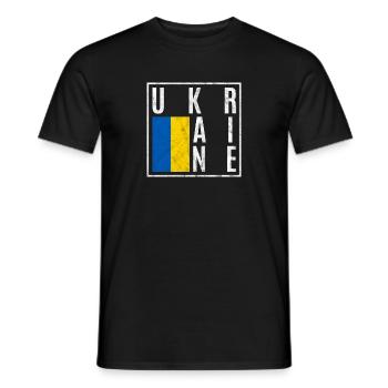 Ukraine - Men's T-Shirt - black - Front - AI Model Male 178 light (178cm)
