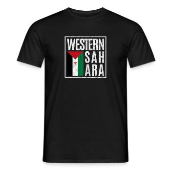 Sahara occidental - T-shirt homme - noir - Devant - AI Model Male 178 light (178cm)