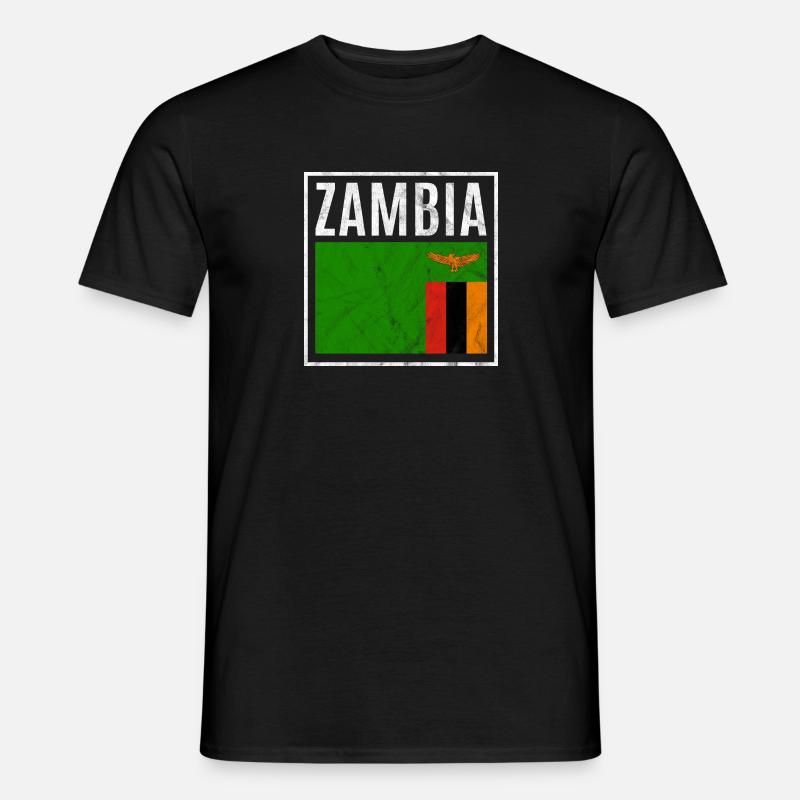Sambia - Männer T-Shirt - Schwarz