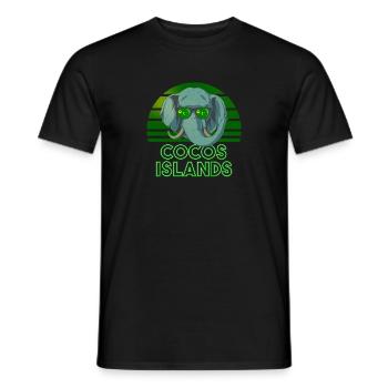 Îles Cocos - T-shirt homme - noir - Devant - AI Model Male 178 light (178cm)