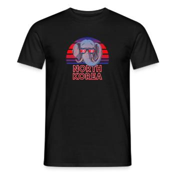 Corée du Nord - T-shirt homme - noir - Devant - AI Model Male 178 light (178cm)
