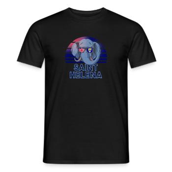 Sainte-Hélène - T-shirt homme - noir - Devant - AI Model Male 178 light (178cm)