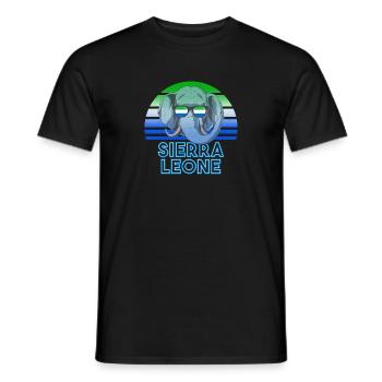 Sierra Leone - Männer T-Shirt - Schwarz - Vorne - AI Model Male 178 light (178cm)