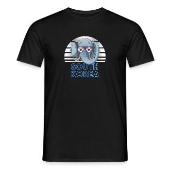 Corée du Sud - T-shirt homme - noir - Devant - AI Model Male 178 light (178cm)