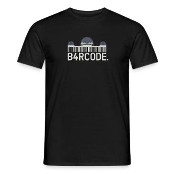 B4RCODE. Los Angeles - Men's T-Shirt - black - Front - AI Model Male 178 light (178cm)