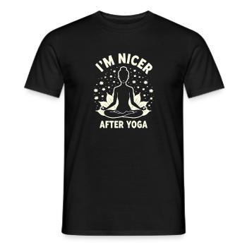 Yoga Amusant - Méditation & Chakra - T-shirt homme - noir - Devant - AI Model Male 178 light (178cm)