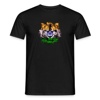 Indien - Männer T-Shirt - Schwarz - Vorne - AI Model Male 178 light (178cm)