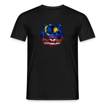 Malaisie - T-shirt homme - noir - Devant - AI Model Male 178 light (178cm)