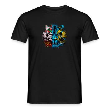 St. Pierre und Miquelon - Männer T-Shirt - Schwarz - Vorne - AI Model Male 178 light (178cm)