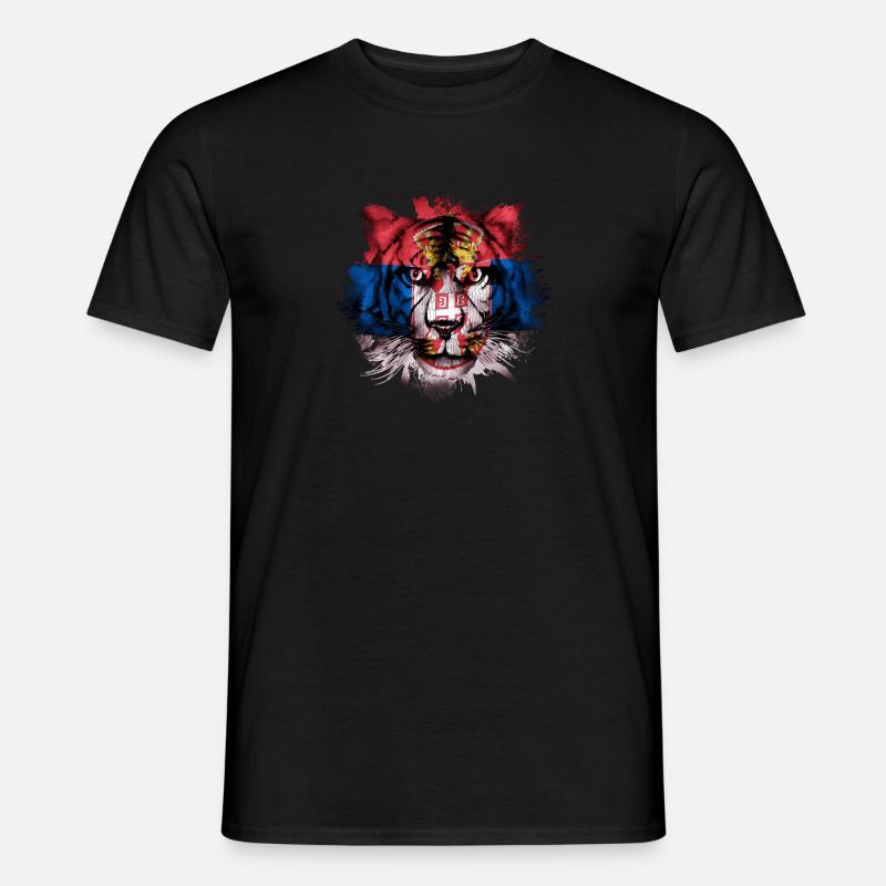 Serbien - Männer T-Shirt - Schwarz
