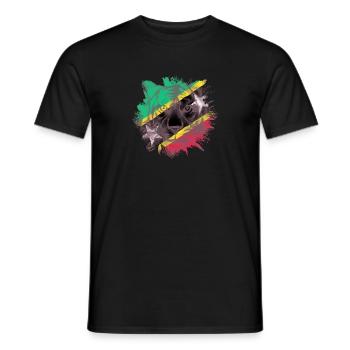Saint-Kitts-et-Nevis - T-shirt homme - noir - Devant - AI Model Male 178 light (178cm)