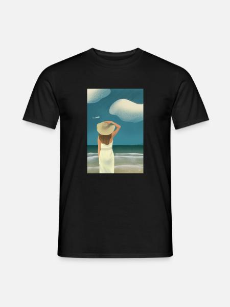 Plage d’été - T-shirt homme - noir