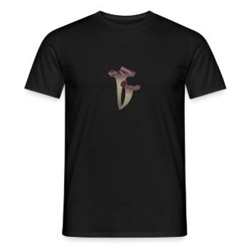 Chanterelle Trumpet chanterelle mushroom mushrooms - Men's T-Shirt - black - Front - AI Model Male 178 light (178cm)