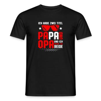 Ich bin Papa und Opa - Männer T-Shirt - Schwarz - Vorne - AI Model Male 178 light (178cm)