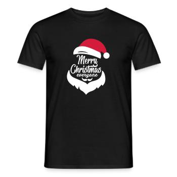 merry christmas everyone - Men's T-Shirt - black - Front - AI Model Male 178 light (178cm)