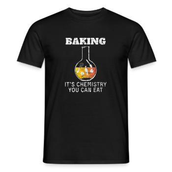 Cuire au four, c'est de la chimie à manger Baker Patissier - T-shirt homme - noir - Devant - AI Model Male 178 light (178cm)