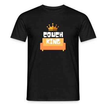 Couch King Relax Geschenk - Männer T-Shirt - Schwarz - Vorne - AI Model Male 178 light (178cm)