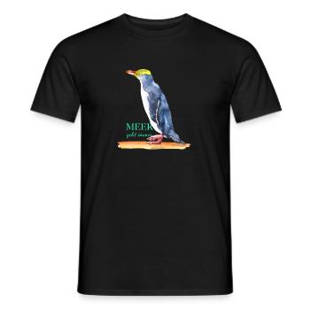 Meer geht immer - Pinguin! - Männer T-Shirt - Schwarz - Vorne - AI Model Male 178 light (178cm)