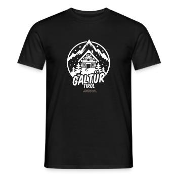 Galtür Tirol Austria Ski Resort T Shirt Design - Männer T-Shirt - Schwarz - Vorne - AI Model Male 178 light (178cm)