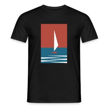 Voilier (Edition Simple) - T-shirt homme - noir - Devant - AI Model Male 178 light (178cm)