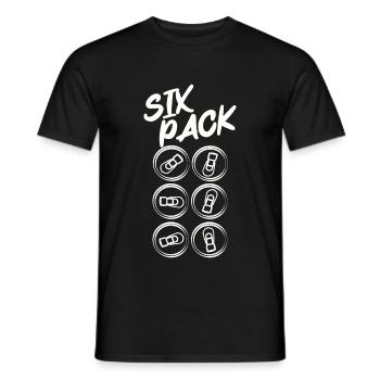 Sixpack Bier Dose Männer lustig - Männer T-Shirt - Schwarz - Vorne - AI Model Male 178 light (178cm)