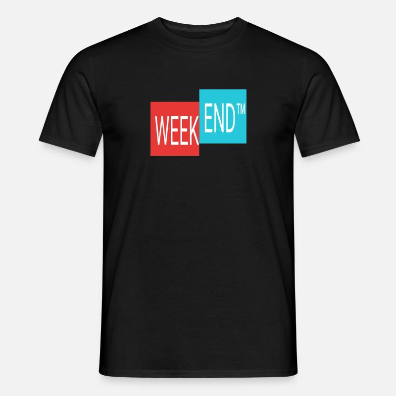 Weekend endlich Wochenende - Männer T-Shirt - Schwarz