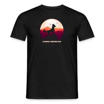 Chinese Crested Dog Chinesischer Schopfhund - Männer T-Shirt - Schwarz - Vorne - AI Model Male 178 light (178cm)