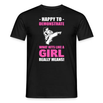Taekwondo Mädchen Taekwondo -Trainer - Männer T-Shirt - Schwarz - Vorne - AI Model Male 178 light (178cm)