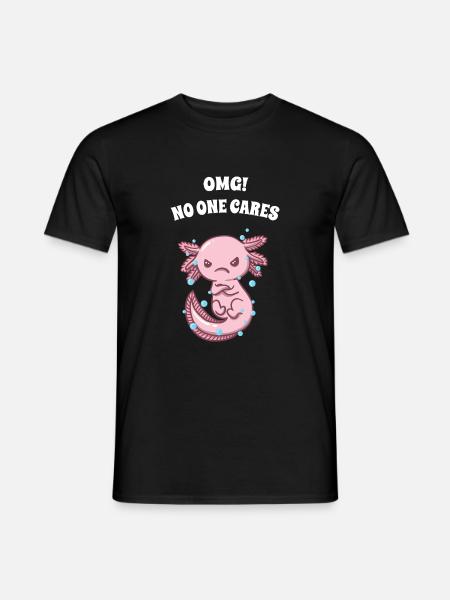 Omg niemand kümmert sich sarkastisch, lustiger Sar - Männer T-Shirt - Schwarz