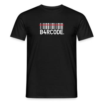 B4RCODE. Scan - Men's T-Shirt - black - Front - AI Model Male 178 light (178cm)