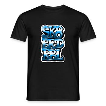 Skateboard Rebel - Men's T-Shirt - black - Front - AI Model Male 178 light (178cm)