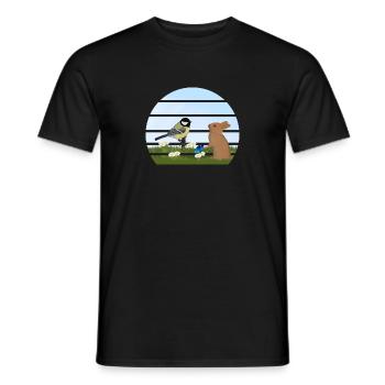Great Bird Rabbit Easter Spring - Men's T-Shirt - black - Front - AI Model Male 178 light (178cm)