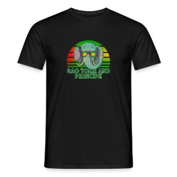 Sao Tomé-et-Principe - T-shirt homme - noir - Devant - AI Model Male 178 light (178cm)
