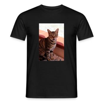 chat, chaton - T-shirt homme - noir - Devant - AI Model Male 178 light (178cm)