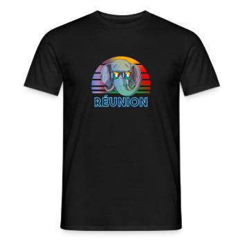 Réunion - Men's T-Shirt - black - Front - AI Model Male 178 light (178cm)