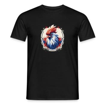 French rooster T-shirt - Men's T-Shirt - black - Front - AI Model Male 178 light (178cm)