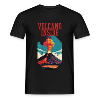 Volcano Saying Choleric - Men's T-Shirt - black - Front - AI Model Male 178 light (178cm)