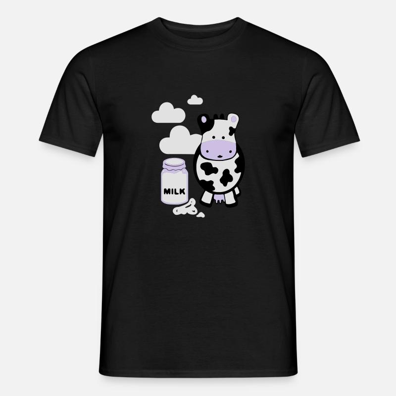 kuh milk - Männer T-Shirt - Schwarz